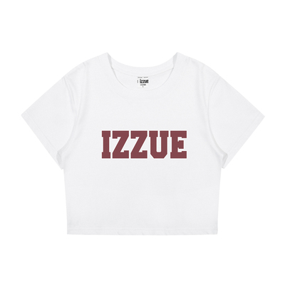 it：izzue官方套头正肩T恤女款夏季圆领白色纯棉休闲短袖上衣女6M