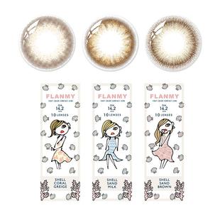 Flanmy美瞳日抛贝壳星砂珊瑚近视隐形眼镜10片视客T-Garden玫瑰塔