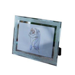 简约玻璃水晶六6七7寸洗照片做成相框摆台情侣礼物结婚相片框定制