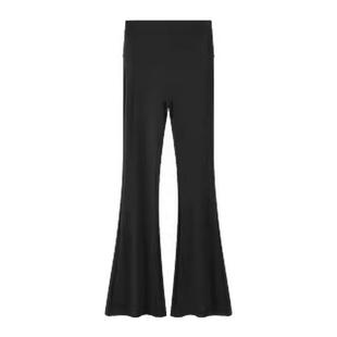 白色瑜伽喇叭裤女外穿夏薄款吸湿速干运动防晒舞蹈修腿健身微喇裤