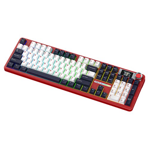 狼蛛F108Pro三模无线机械键盘104键客制化游戏电竞专用打字手感好