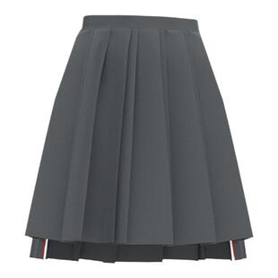 【官方正品】TB百褶裙女士迷你半身短裙高腰显瘦A字裙子学院风ins