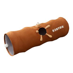 猫咪隧道玩具直筒可折叠屋耐抓收纳逗猫棒爬架自嗨解闷通道宠物窝