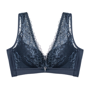 蕾丝精油水袋丰胸按摩文胸调整型收副乳防下垂外扩聚拢女内衣中厚