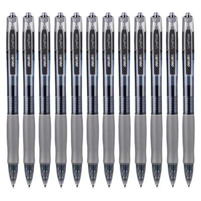 得力S08按动中性笔黑色子弹头