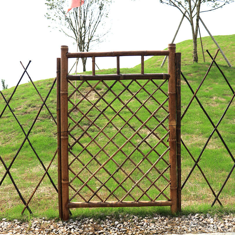 户外竹篱笆栅栏围栏植物爬藤架庭院花园配套竹门室内民宿庭院隔断