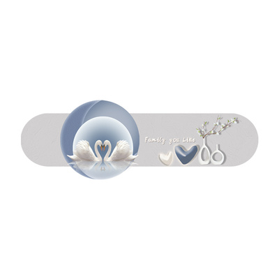 现代简约卧室装饰画天鹅温馨房间