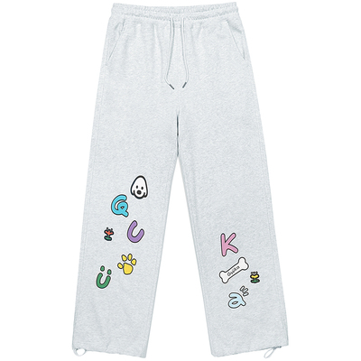 GUUKA联名小狗直筒卫裤