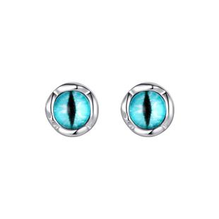 999银针恶魔之眼耳钉男生个性不规则小众耳环男潮流痞帅高级耳饰