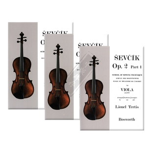 舍夫契克中提琴弓法技巧教材 op2 PART 1-3 全套共一至三卷 原版乐谱书 SEVCIK FOR Viola School of Bowing Technique