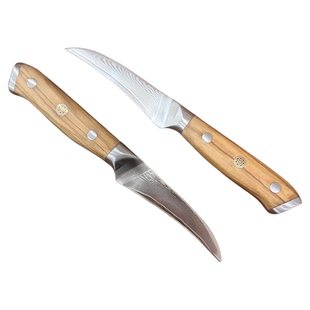 外贸尾单67层大马士革钢vg10小刀户外水果刀锋利高硬度鹰嘴刀削皮