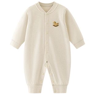 【彩棉】汤尼倍儿婴儿连体衣纯棉春秋季马年宝宝无骨打底睡衣哈衣