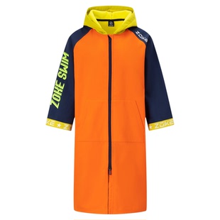 zoke洲克儿童浴袍男孩女孩专业游泳浴巾斗篷吸水速干保暖开衫外套