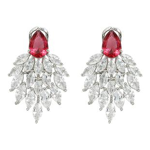 Exhibition/览物馆锆石耳钉小众设计感轻奢气质s925银针简约个性