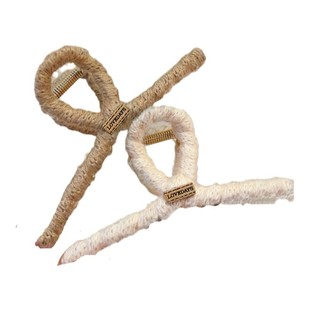 毛线抓夹女2025新款秋冬高级感大号鲨鱼夹子盘发后脑勺发量多头饰