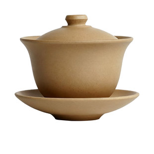 炻器时代荣州陶无釉陶瓷三才盖碗家用大号单个泡茶茶杯茶碗茶具