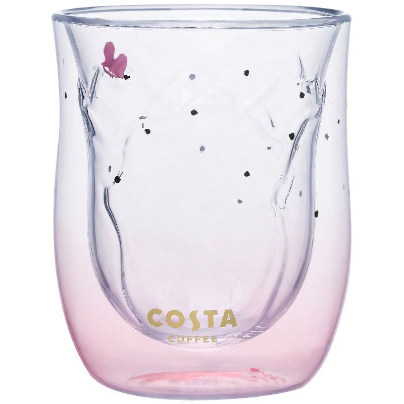 【清仓】COSTA咖世家花花系列高硼硅耐热水杯春日蔷薇双层玻璃杯