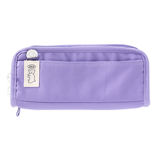 韩国Romane简约帆布大容量笔袋文具袋多功能化妆包数码旅行收纳包