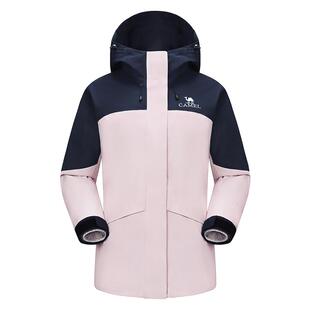 [羽绒]骆驼三防羽绒服冲锋衣女款三合一可拆卸羽绒内胆防水外套男