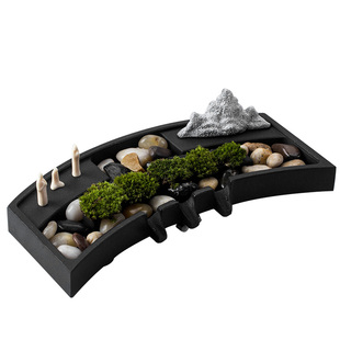简约创意假山石槽小鱼缸循环鱼池喷水流水器水景摆件装饰造景配件