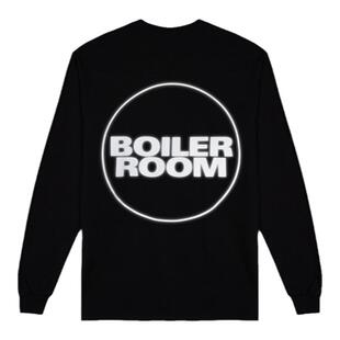 PLACES+FACES PF X boiler room 3M反光长袖T恤 蹦迪运动纯棉男女