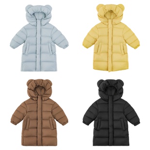 幼悠女童2025冬季新款加厚保暖95白鸭绒羽绒服中长款儿童保暖外套