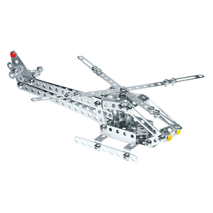 德国Eitech直升机10合1金属机械拼装玩具模型男孩益智力礼物8岁+