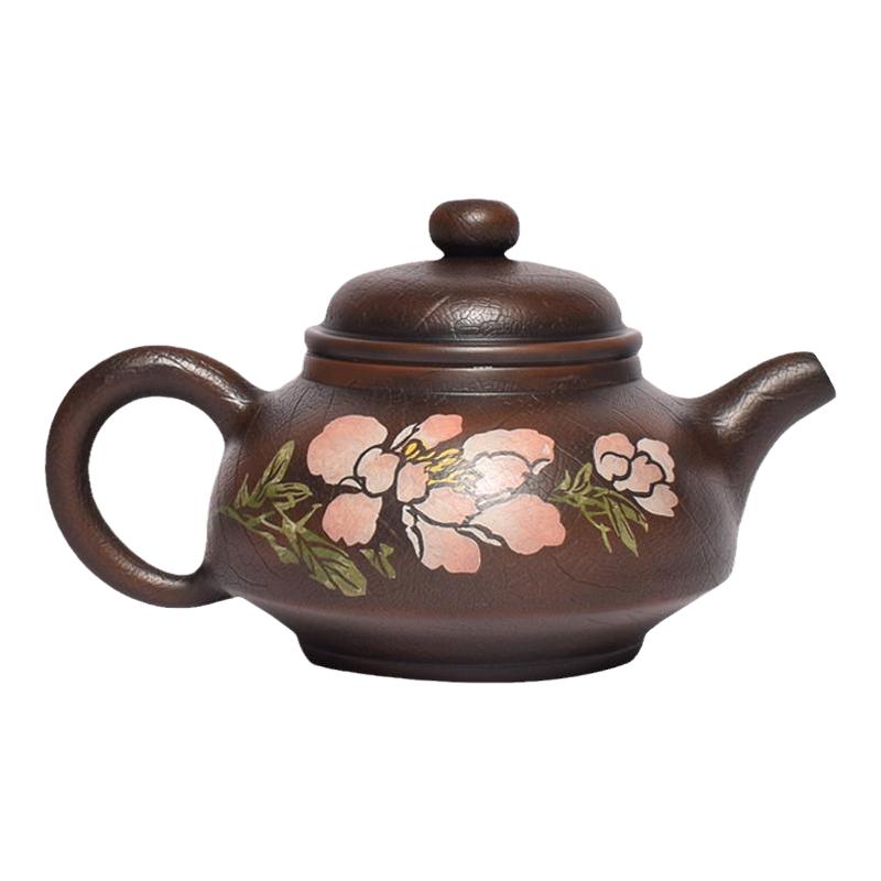 滇垚云南建水紫陶彩茶壶全手工