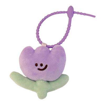 可爱卡通郁金香毛绒公仔钥匙扣挂件少女背包装饰挂坠闺蜜情侣赠品