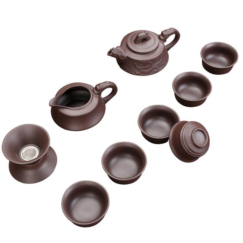宜兴陶瓷办公浮雕杯子功夫茶具