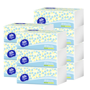 维达抽纸3层100抽细韧系列面巾纸餐巾纸抽无香纸巾家用手纸卫生纸