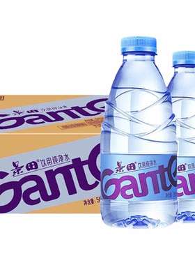 景田纯净水360ml*24瓶整箱出游车载饮用水非矿泉水560ml批发小瓶