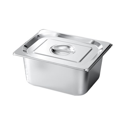 304不锈钢方盆长方形方盒自助餐盆份数盆食堂菜盆托盘果酱盒带盖