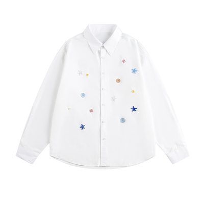 TODAYLOVER海星钮扣宽松长袖衬衫