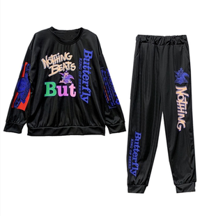 春季韩版运动裤女宽松束脚灯笼裤工装休闲哈伦裤时尚套装秋ins潮