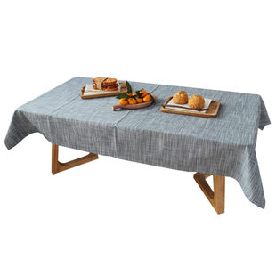 栗茧简约日式棉麻素色桌布台布灰咖蓝素布餐桌茶几布艺拍照茶艺