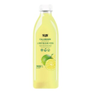 乐源小青柠汁1L*6瓶饮料复合果汁饮料nfc青柠檬汁浓缩果汁大瓶