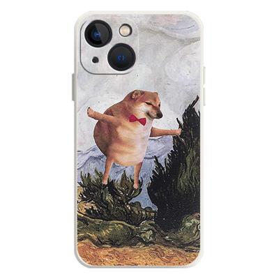 cheems梵高油画手机壳适用oppo