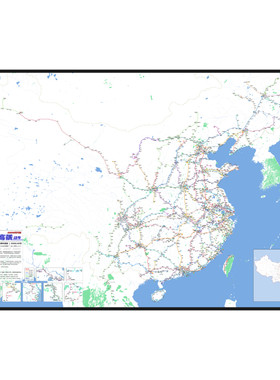 中国高铁线路图2026年全新设计装饰画客厅高清简约风【简办】