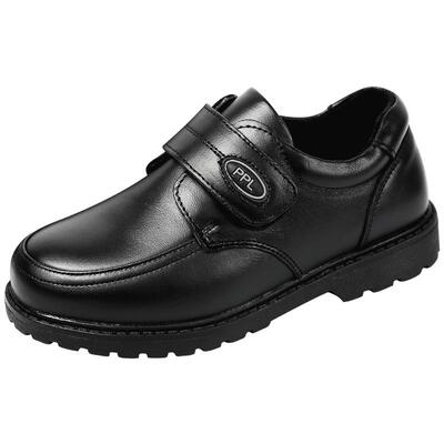 皮鞋男童英伦风加绒冬季真皮