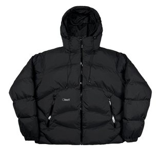 ComicTree C.t 2025新款冬季亮面压胶戴帽分割线棉服棉袄外套男士