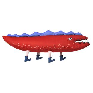 两个人的小森林搞怪鳄鱼玩偶抱枕沙发床头靠枕睡觉夹腿长条枕礼物