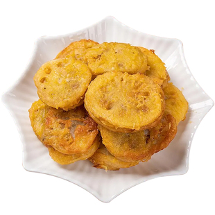 现做现炸 湖北荆州特产公安县炸肉夹藕片 藕夹肉酥藕片素藕半成品