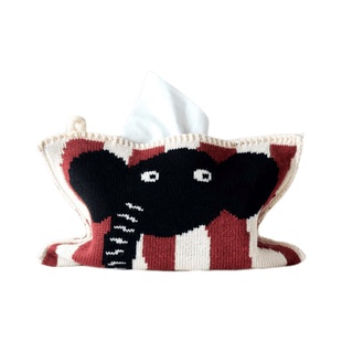 牛仔家大象红色喜庆家用纸巾盒餐厅卫生间床头纸巾收纳车用纸巾袋