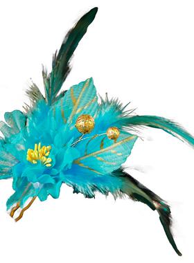 发钗绢纱清新甜美花朵