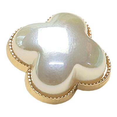 四叶草纽扣金属珍珠扣子女服装扣