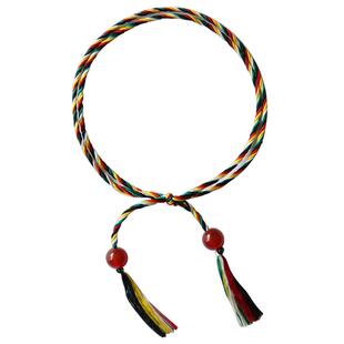 桑蚕丝真丝端午节五彩绳手链五色线男女手绳古法长命缕手工编织