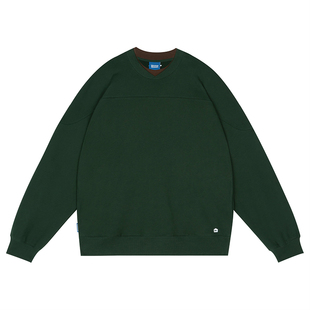 wassuphouse双层螺纹套头卫衣男女款潮牌美式休闲宽松上衣情侣装