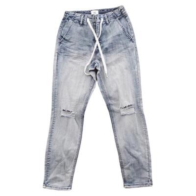 透气舒适针织牛仔裤胖MM大码女裤