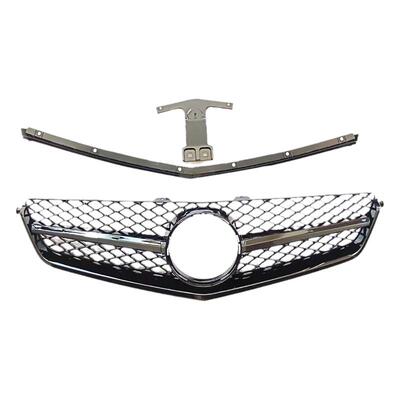 奔驰C63amg前杠w204前铲前唇升级改装包围中网格栅c63配件GT中网